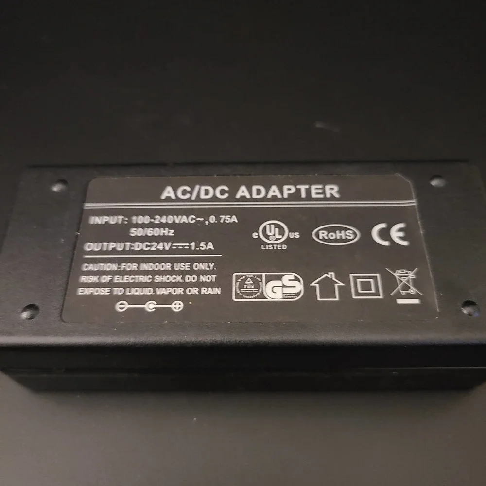 24V/1.5A 4-pin Female Power Adapter With Switch